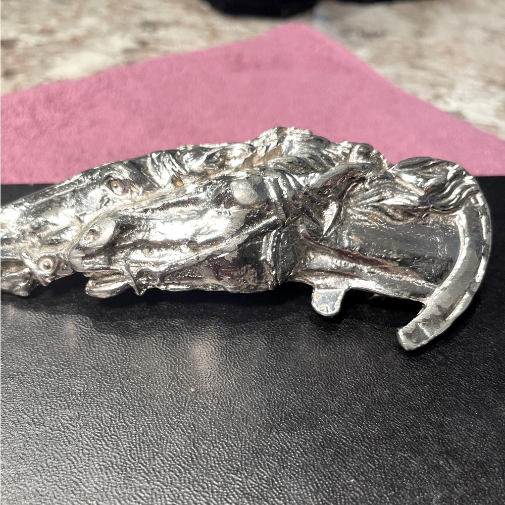 Horse head Silver Belt Buckle
